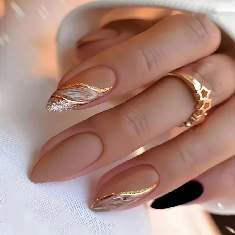 almond nail designs