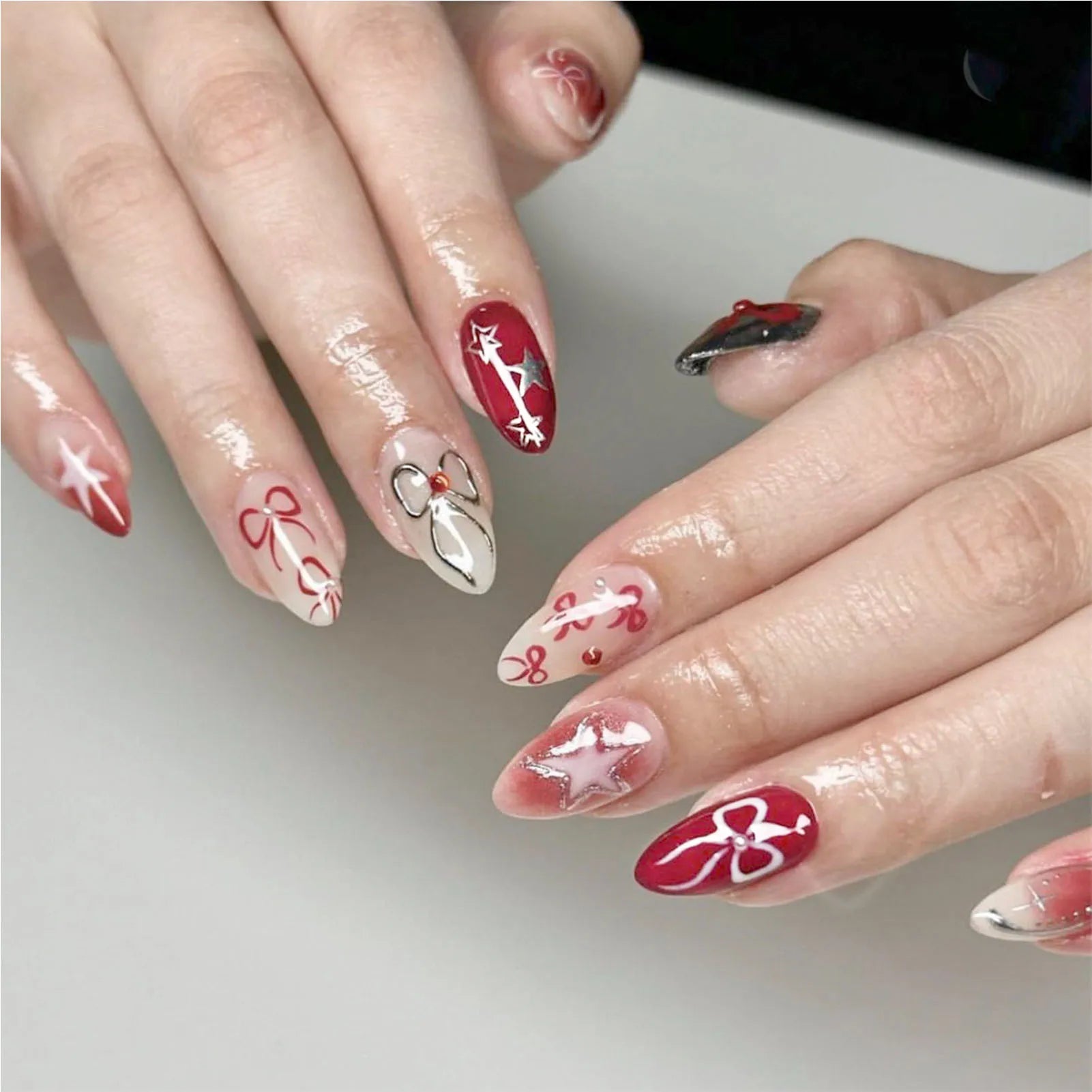 almond shape nail designs