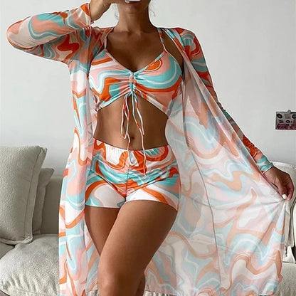 2024 Separate Swimsuits Tankini Set Female Swimwear Sports Beach Wear Two-Piece Bathing Suits Girls Pool Women Swimming Suit - Lady glams Winter