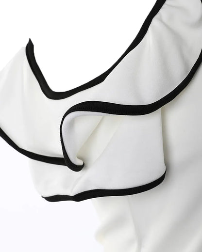 Mandylandy Casual Cold Shoulder Top - A Playful Twist to Your Summer Wardrobe