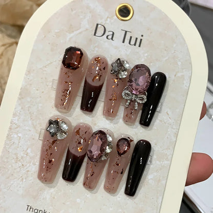 rhinestone nails