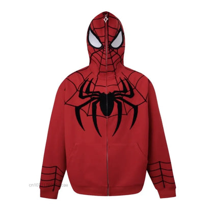 Joytop Spider-Man Inspired Zipper Hooded Sweater: Swing into Style