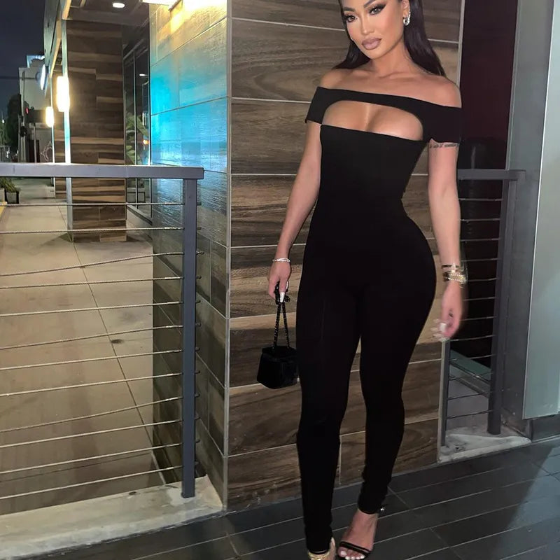 CUTENOVA Women Sexy Clothes Slash Neck Jumpsuit: A Bold Statement in Streetwear