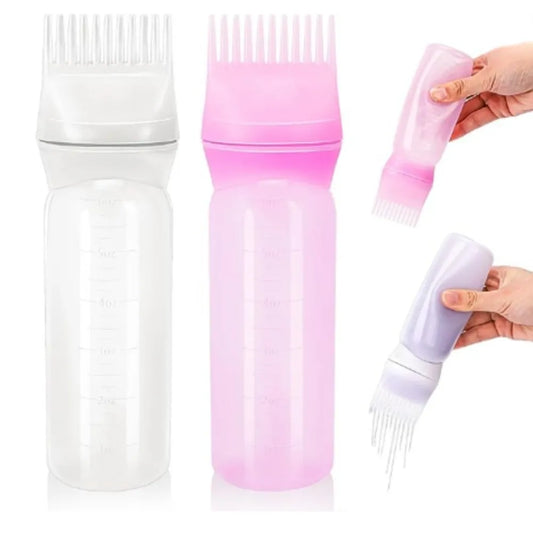 Lady Glams 180ML Hair Dye Applicator Brush Bottles Oil Comb