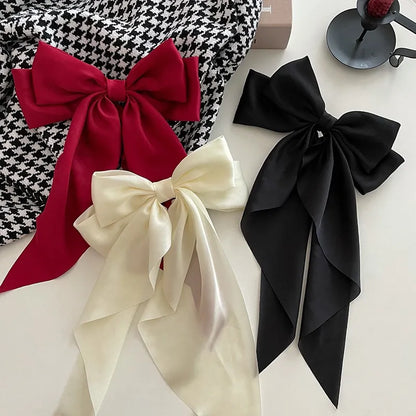 RaviMour 11 Solid Color Satin Ribbon Big Bows Hairpin Spring Clips: A Trendy Summer Must-Have