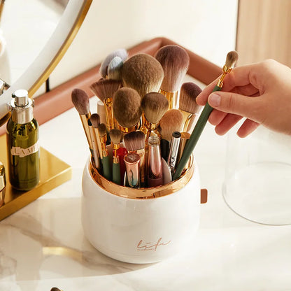 Leichter Luxus-Aufbewahrungseimer für Make-up-Pinsel: Eleganter und multifunktionaler Kosmetik-Organizer mit staubdichtem Design