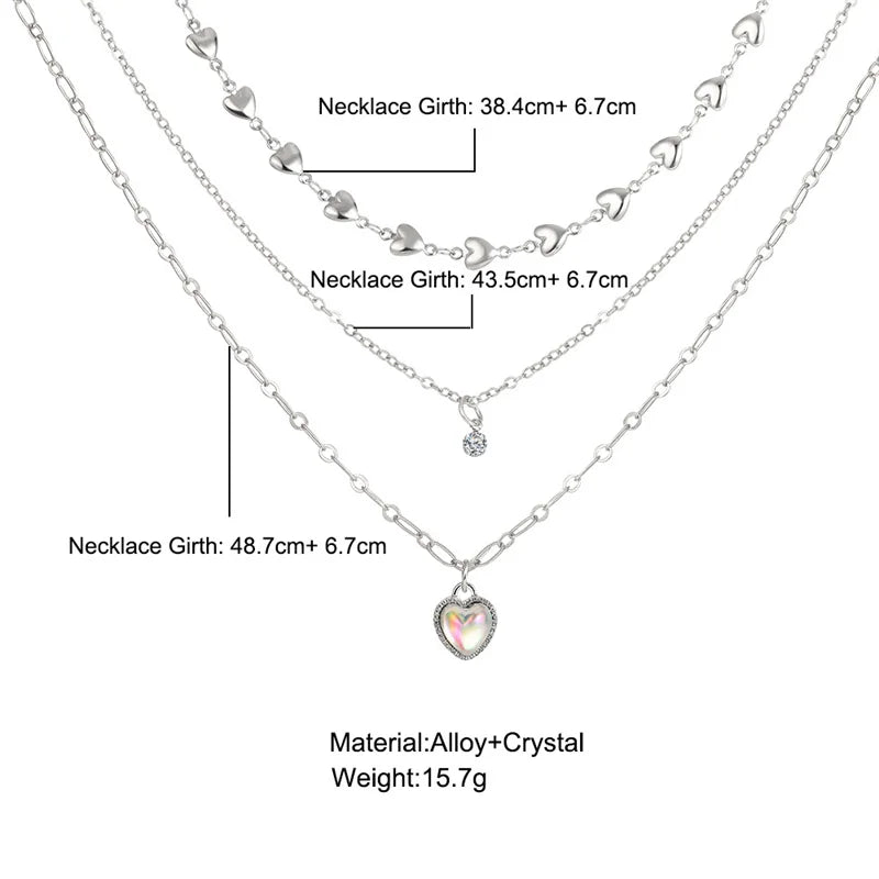 SUMENG 2024 Simple Double Layer Star Moon Charm Multilayered Necklace: Delicate Clavicle Chain with Zircon for Women - Fashion Jewelry