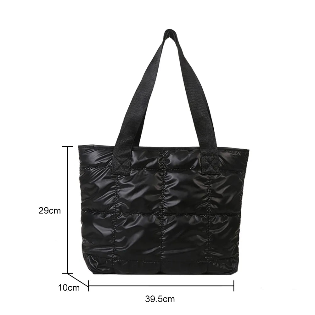 APWIKOGER Chic: Timeless Black Fashion Tote Handbags with Rhombus Detailing