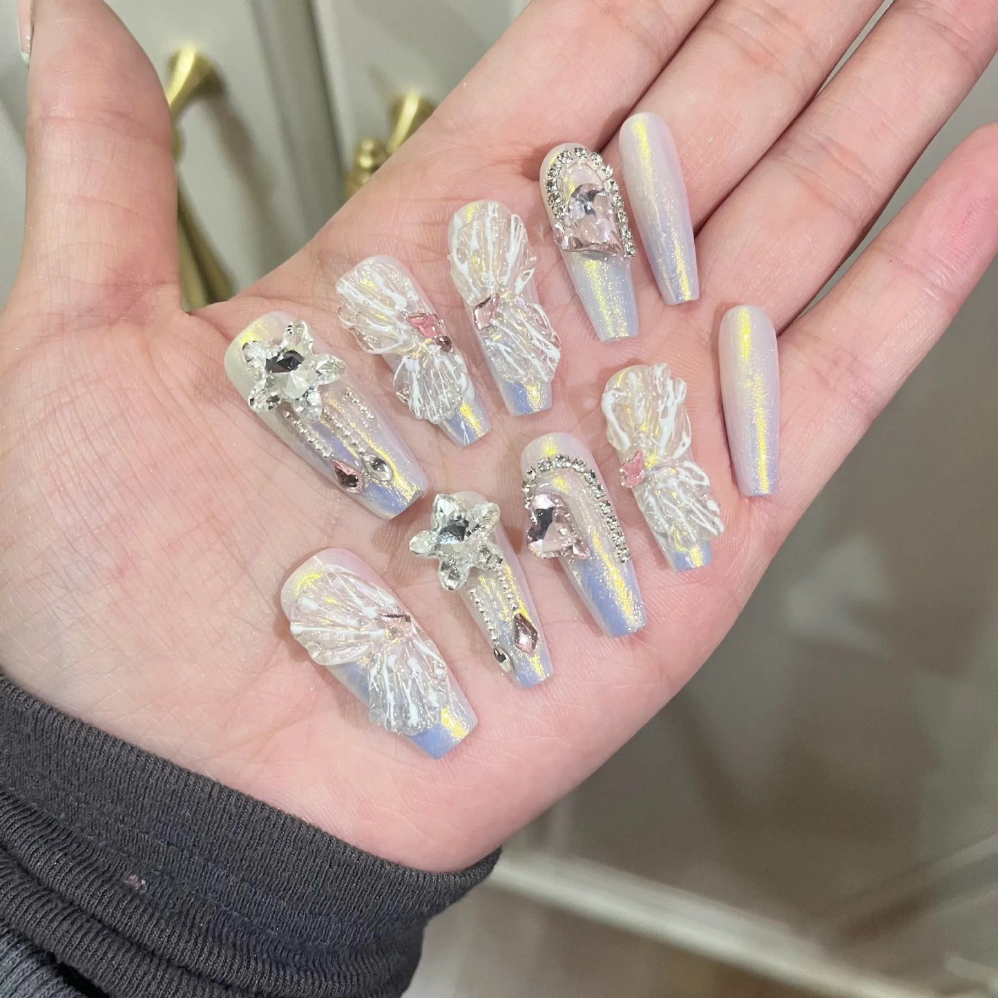 rhinestone nails