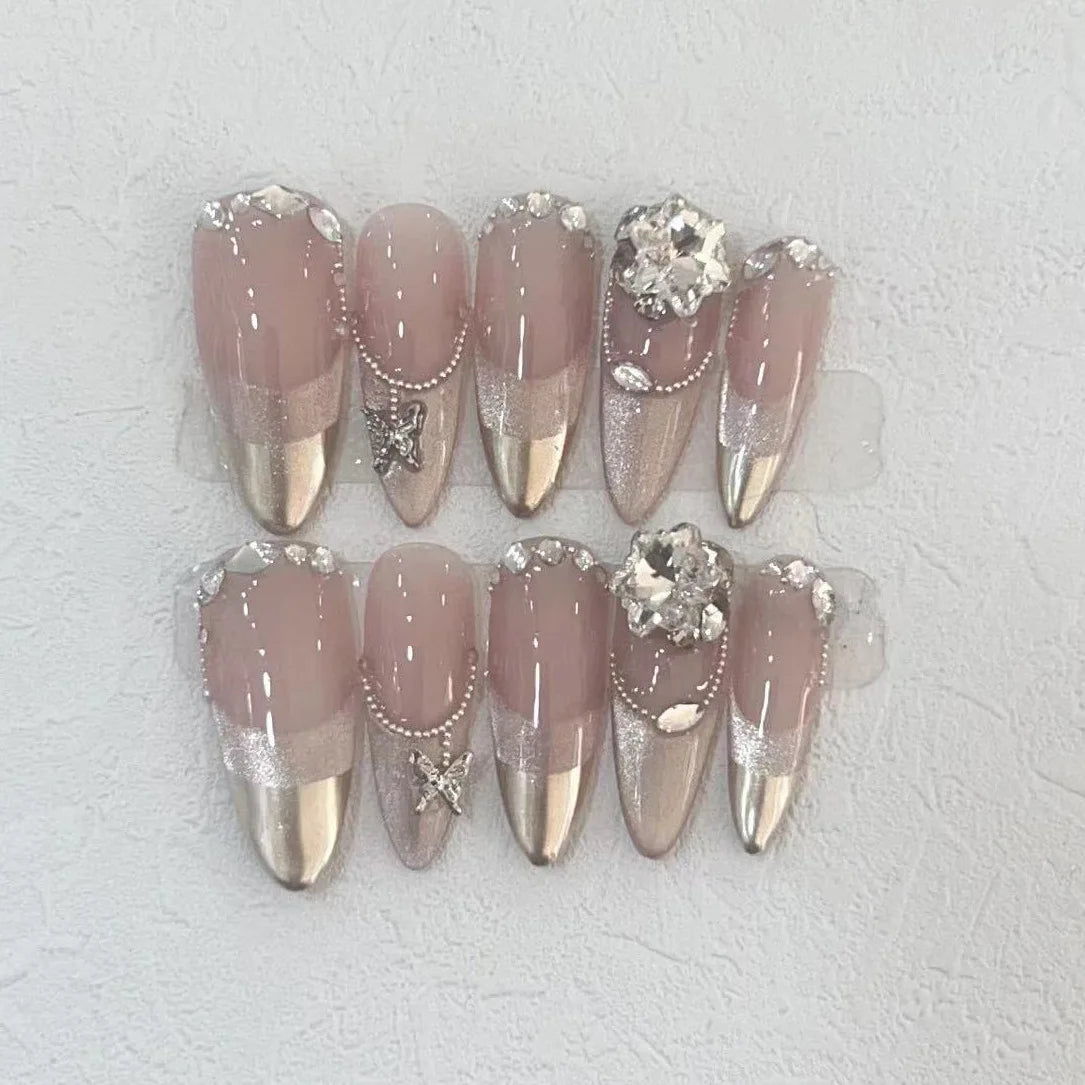 nail designs with rhinestones