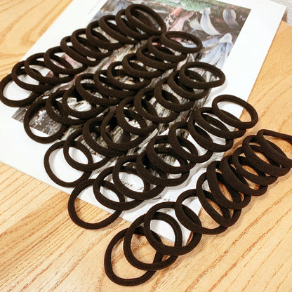 Lady Glams 50/100pcs Black Hair Bands for Women Girls Hairband