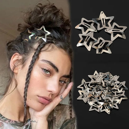 AWAYTR Sliver Star Hair Clips: Celestial Elegance