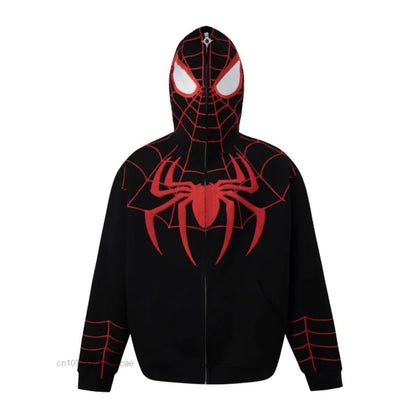 Joytop Spider-Man-inspirierter Kapuzenpullover mit Reißverschluss: Schwingen Sie sich in den Stil