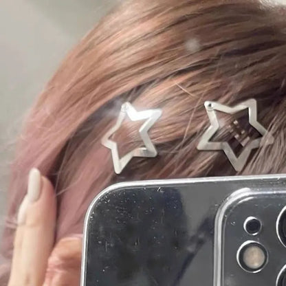 AWAYTR Sliver Star Hair Clips: Celestial Elegance