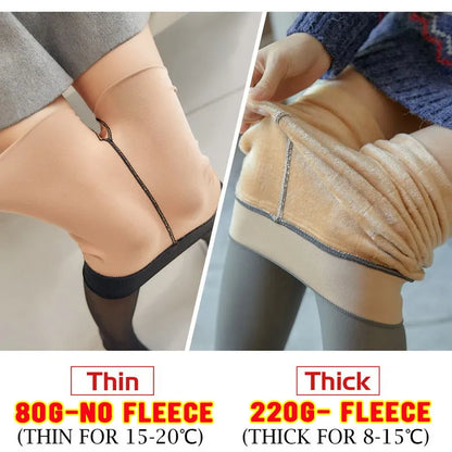 Lady Glams – gemütliche Fleece-Strumpfhose für Damen – perfekt für wärmende Wintertage