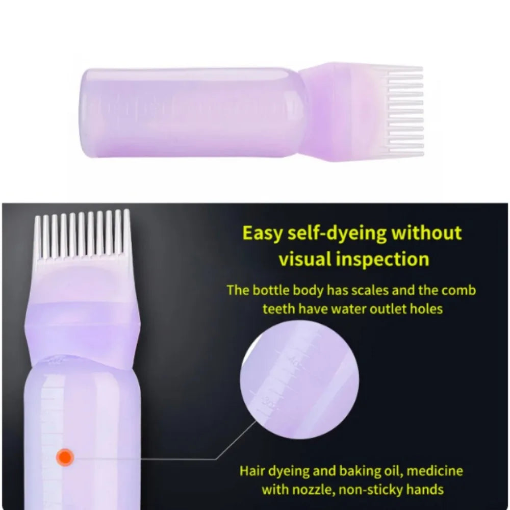 Lady Glams 180ML Hair Dye Applicator Brush Bottles Oil Comb