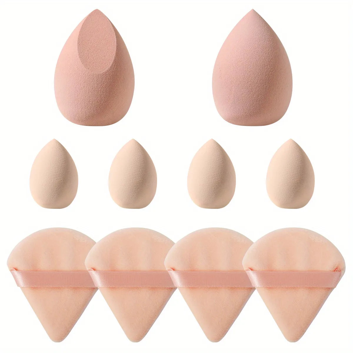 Lady Glams present 10PCS Cosmetic Puff Set – Latex-Free Makeup Sponges for Foundation, Powder, and Blending – Professional Makeup Tools for a Flawless Look