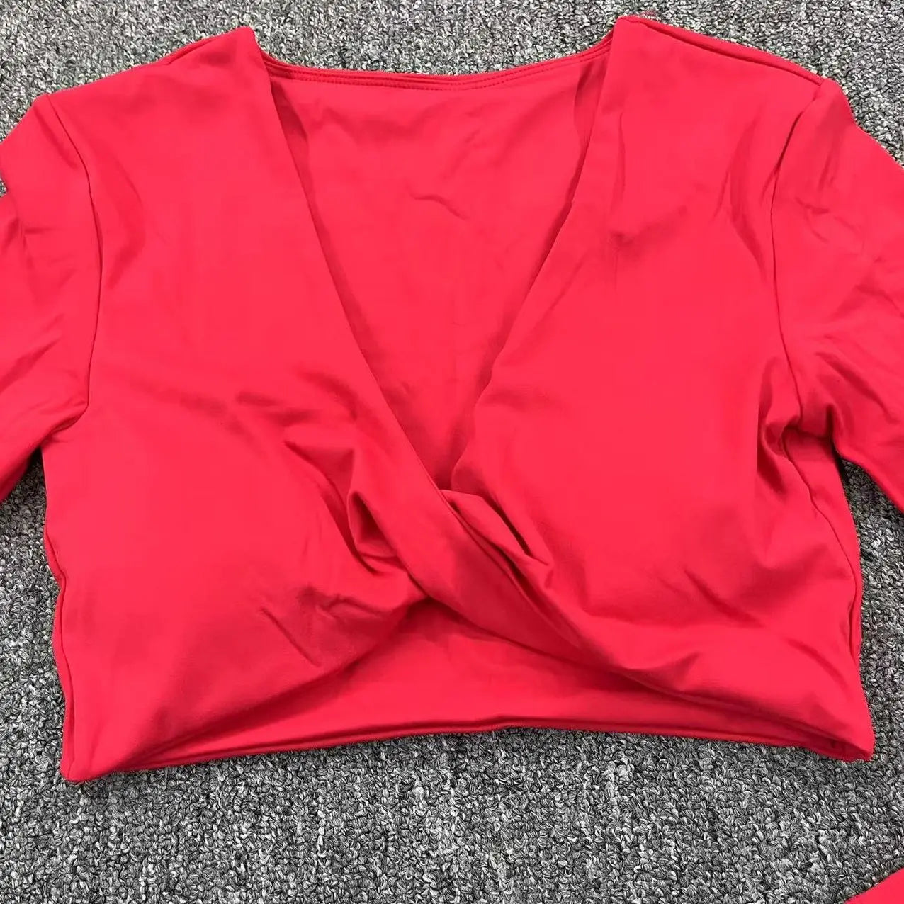 Lady Glams Long Sleeve Gym Crop Tops