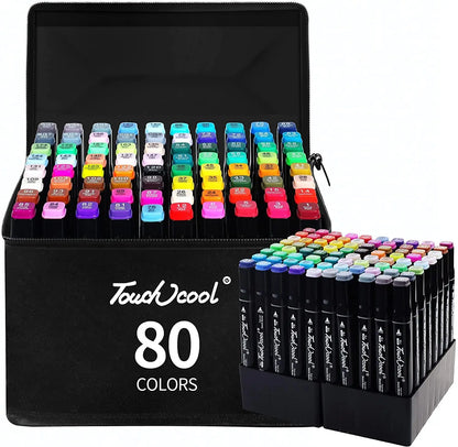 Unleash Your Artistic Expression with the 24-80 Colors Oily Art Marker Pen Set – Perfect for Manga, Sketching, and More