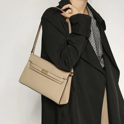 Lady Glams Simple Classic High-end Precision Horizontal Version Cary Single Shoulder Bag - Elevate Your Minimalist Style