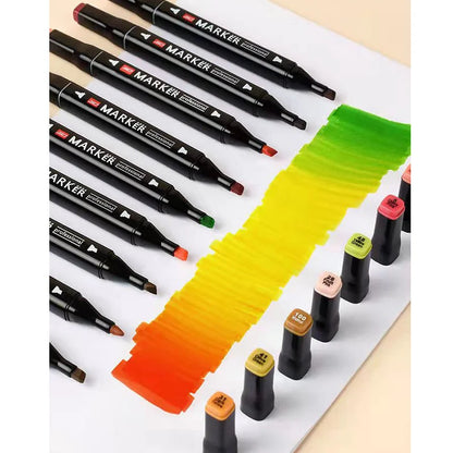 Unleash Your Artistic Expression with the 24-80 Colors Oily Art Marker Pen Set – Perfect for Manga, Sketching, and More