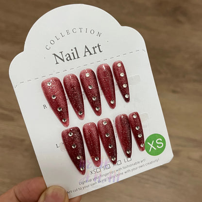 acrylic rhinestone nails