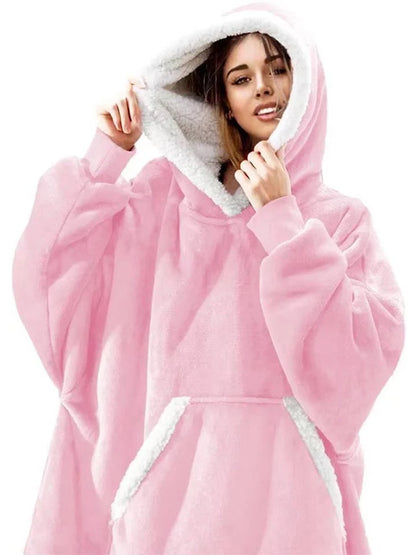 Wensilian Oversized Fleece Hoodie Blanket: Cozy Up in Style