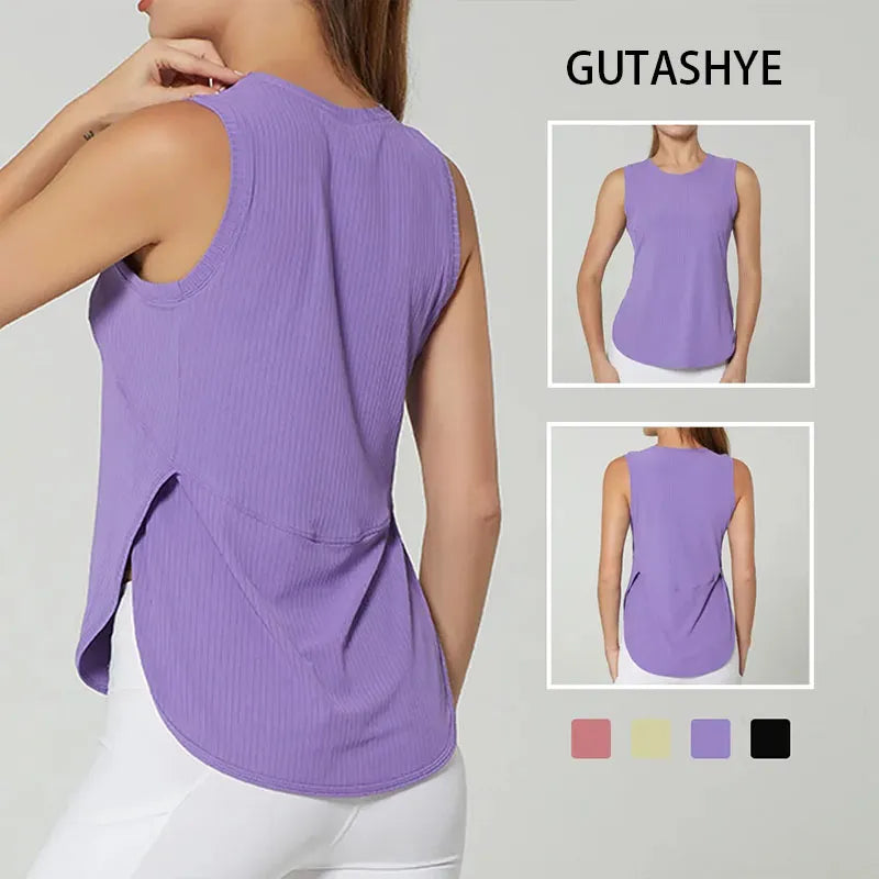 GUTASHYE Yoga-Shirt – Schnelltrocknendes Gym-Top für Damen für Fitness und Sport