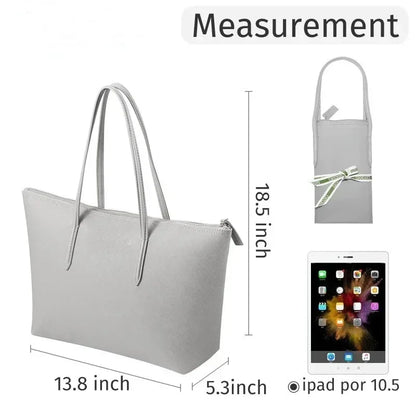 Lady Glams Large Capacity Waterproof Female Handbag - Versatile Luxury for Every Occasion