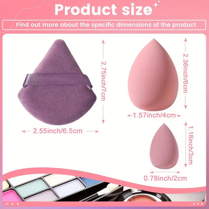 Lady Glams present 10PCS Cosmetic Puff Set – Latex-Free Makeup Sponges for Foundation, Powder, and Blending – Professional Makeup Tools for a Flawless Look