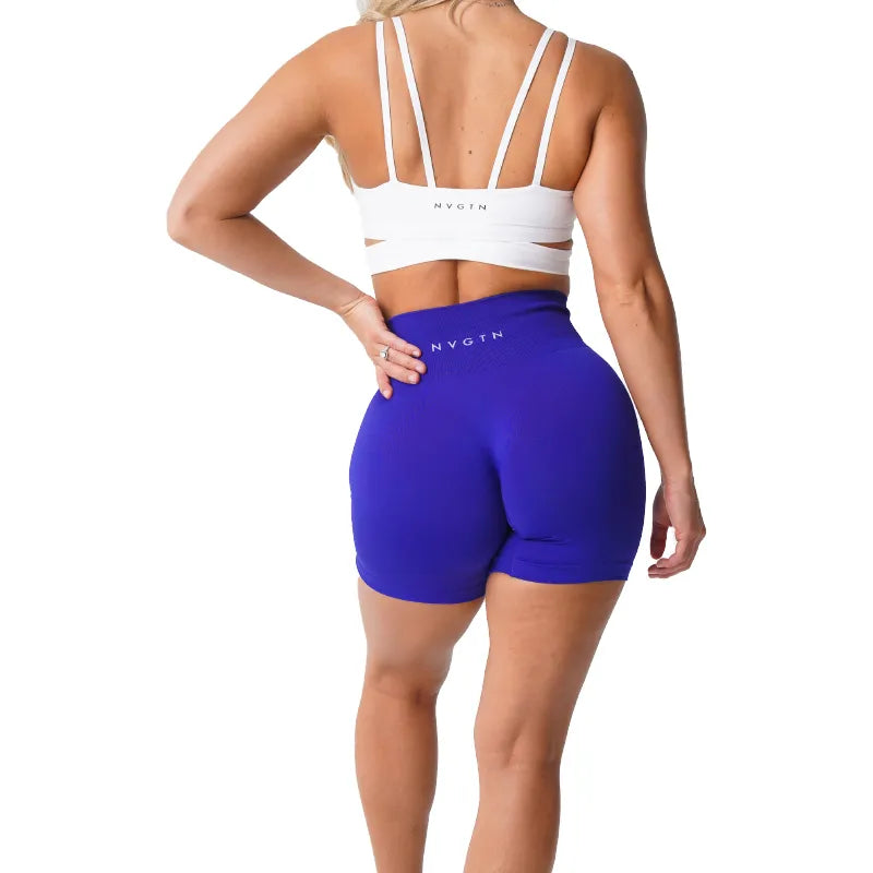 NVGTN Knitted Contour Seamless Shorts Women Soft Workout Mini Short Yoga  Pants Sports Fitness Light Weight Outfits Yoga Gym Wear