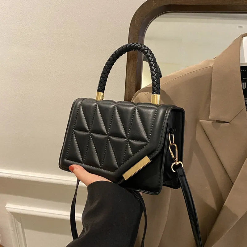 Lady Glams 2024 Karierte Schultertasche aus PU-Leder – Verleihen Sie Ihrem Stil mit moderner Eleganz das gewisse Etwas