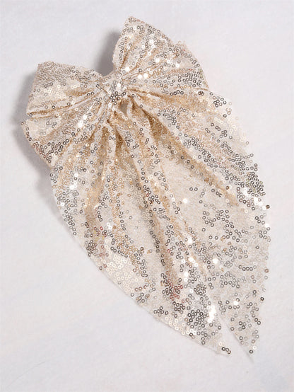 Lady Glams Glitter Sequin Hair Clips: Oversized Bows for Fashion-Forward Girls