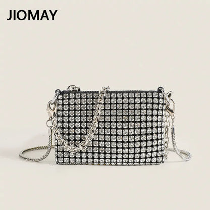 JIOMAY Rhinestone Fashion Extravaganza - Luxury Designer Mini Shoulder Bag