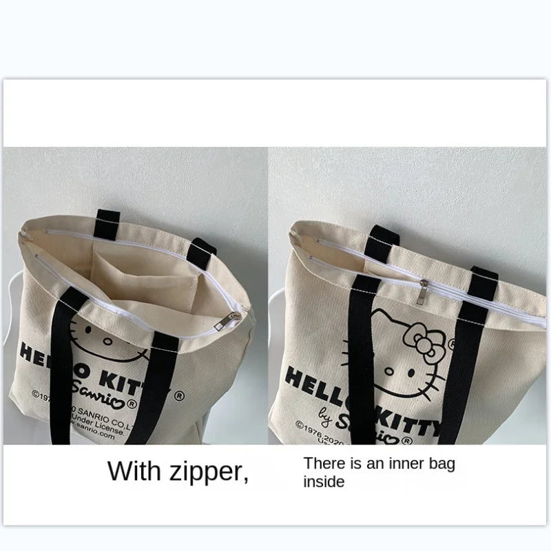 HELLO KITTY Retro Canvas Tasche – Dein stylischer Begleiter für jeden Anlass 