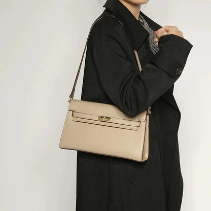 Lady Glams Simple Classic High-end Precision Horizontal Version Cary Single Shoulder Bag - Elevate Your Minimalist Style