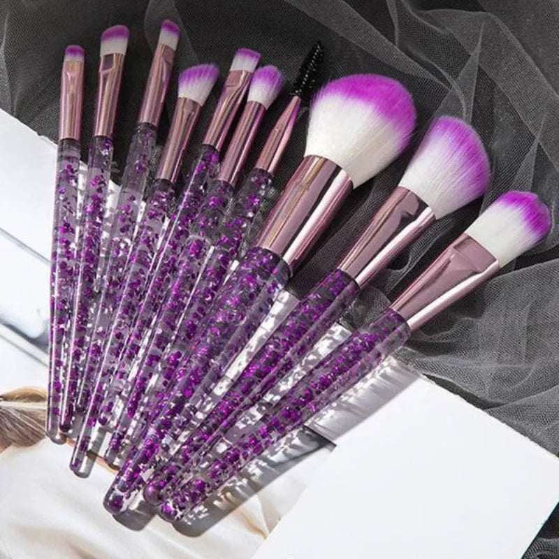 Lady Glams Make-up-Pinsel-Set – 10-teiliges Set für den professionellen und persönlichen Gebrauch