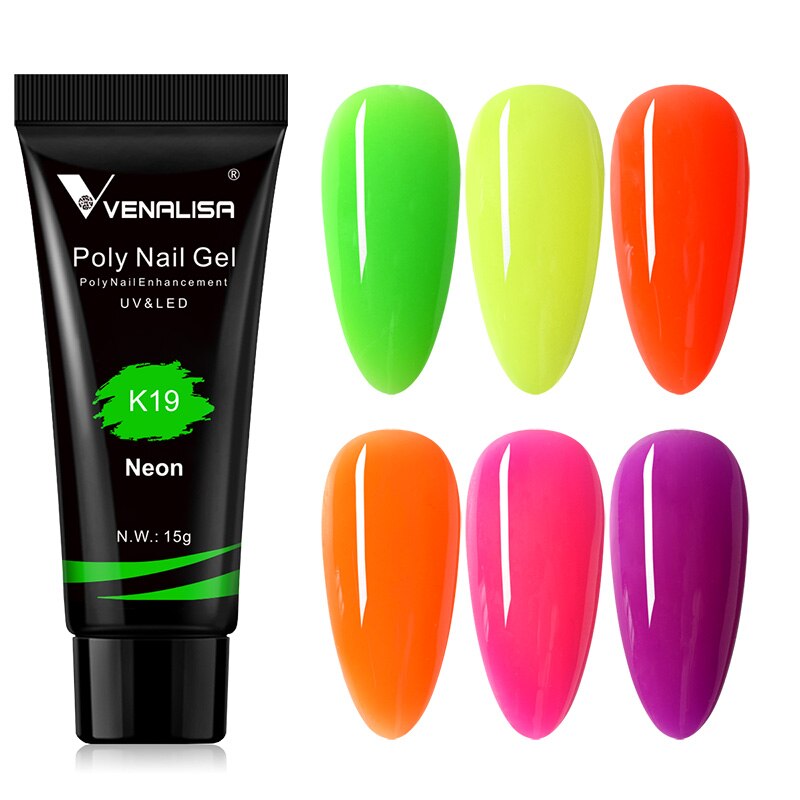 Poly Nail Gel 15g Acryl Gel mit Nagel Tips Nagellack Verlängerung Nail