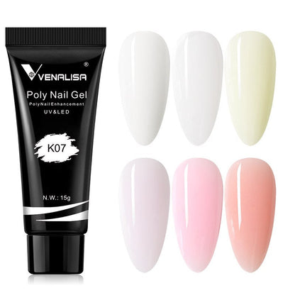 Poly Nail Gel 15g Acryl Gel mit Nagel Tips Nagellack Verlängerung Nail