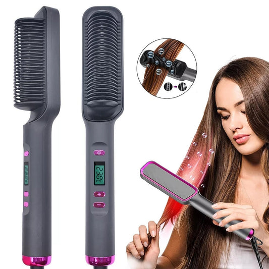 Lady Glams Electric Hot Comb Multi-functional Straight Hair Straightener Comb