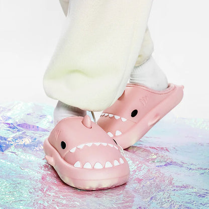 Lady Glams Comwarm’s Shark Plush Slippers - Your Cozy Companion for Stylish Winter Comfort