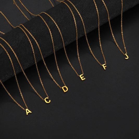 Minimalist Initial A-Z Letter Necklace for Women