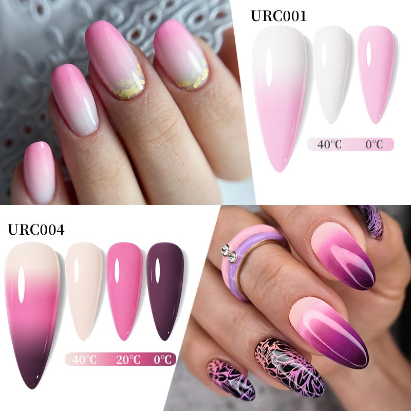 UR SUGAR 7ml  3 Layers Color Changing Thermal Nail Gel Polish