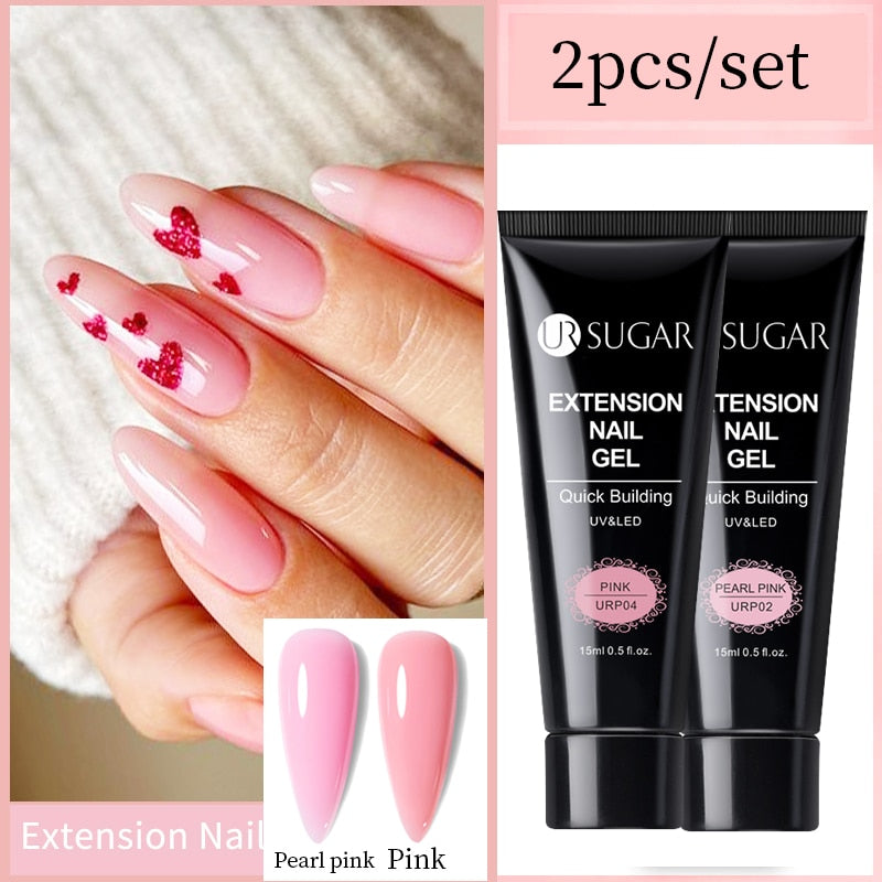 UR SUGAR 15ml Extension Gel Set Acrylic Quick Building Nail Manicure Set Gel