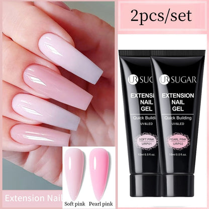 UR SUGAR 15ml Verlängerungsgel Set Acryl Schnellaufbau Nagel Maniküre Set Gel