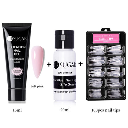 UR SUGAR 15ml Verlängerungsgel Set Acryl Schnellaufbau Nagel Maniküre Set Gel