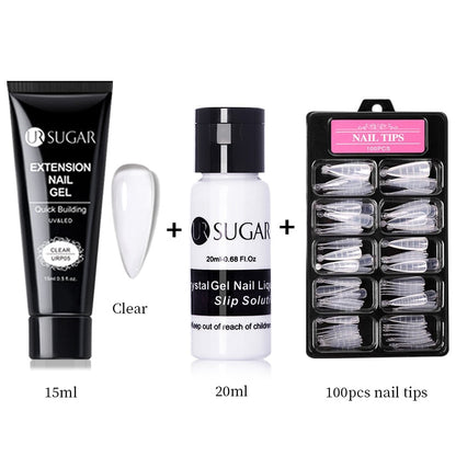 UR SUGAR 15ml Verlängerungsgel Set Acryl Schnellaufbau Nagel Maniküre Set Gel