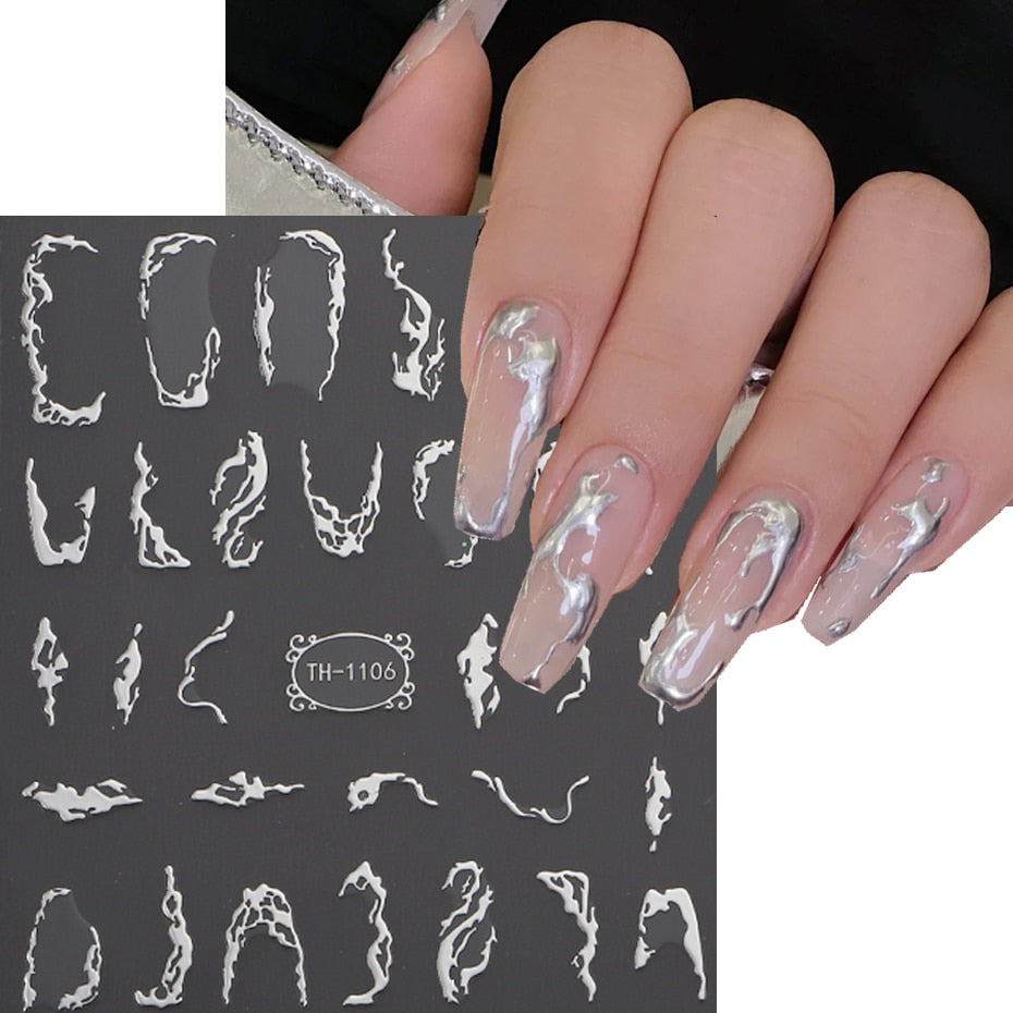 Lady Glams 3D Nail Stickers - Elevate Your Nail Art