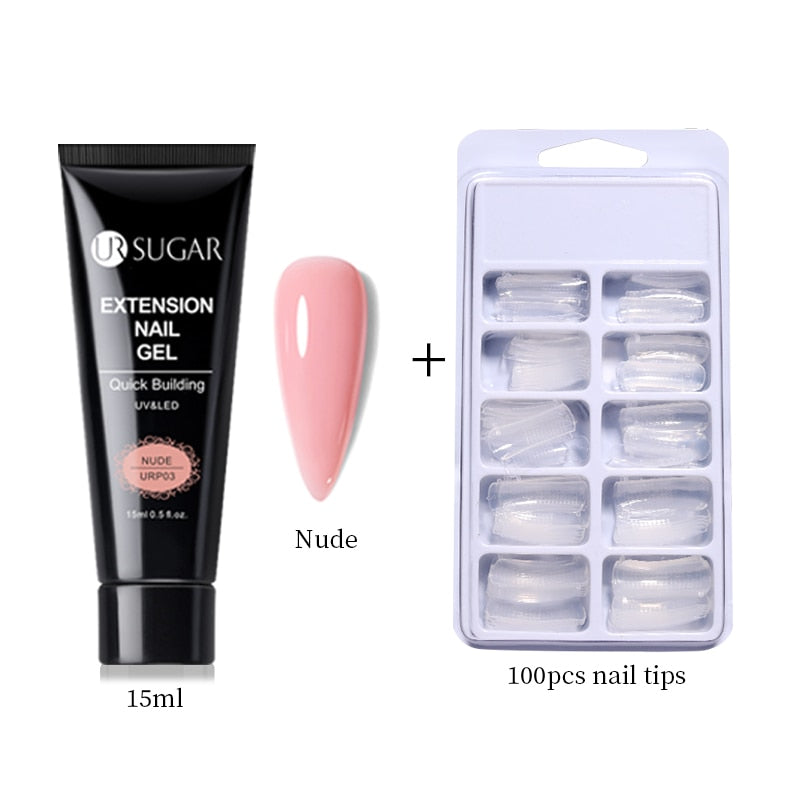 UR SUGAR 15ml Extension Gel Set Acrylic Quick Building Nail Manicure Set Gel