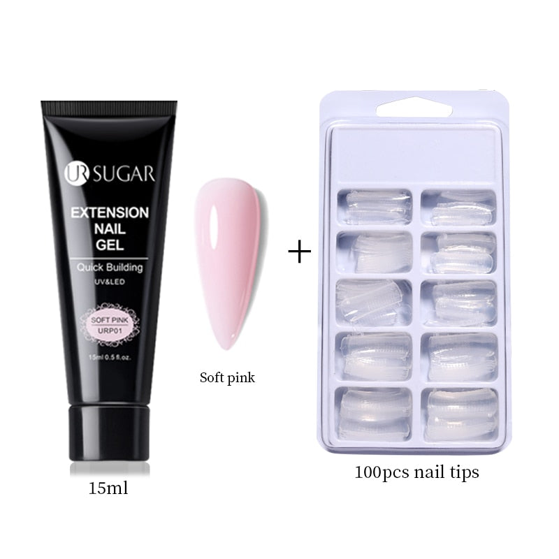 UR SUGAR 15ml Extension Gel Set Acrylic Quick Building Nail Manicure Set Gel